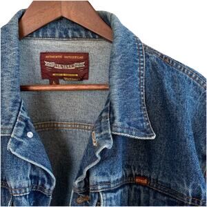 Vintage Rustler Jacket Men’s Large Blue Denim Jean Coat Trucker Button Up *Read*